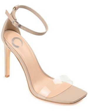 Journee Collection Lorelei Ankle Strap Stiletto Sandal - Natural