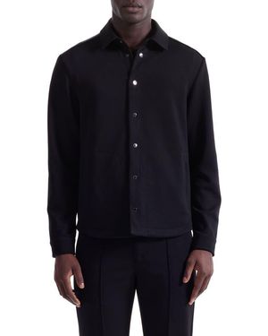 Bugatchi Soft Touch Snap-Up Shirt - Blue