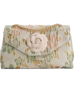 Dune Erose Jacquard Flap Shoulder Bag - Metallic