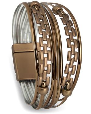 Saachi Chain & Cord Layered Bracelet - Natural