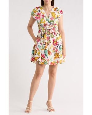 Cece V-Neck Multi Tie Dress - Multicolor
