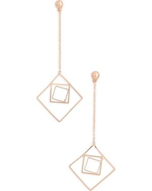 Karine Sultan Geometric Drop Earrings - White