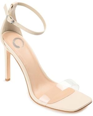 Journee Collection Lorelei Ankle Strap Stiletto Sandal - Natural