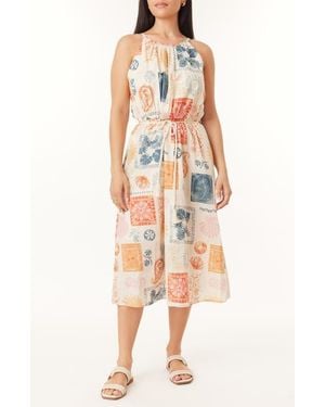 C&C California Aimee High Neck Sundress - Orange