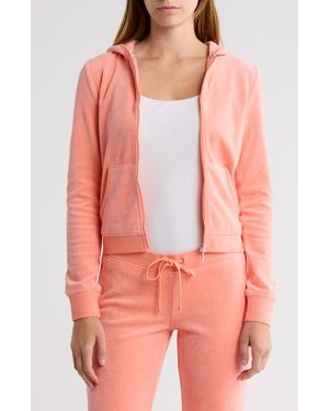 Juicy Couture Heritage Velour Zip-Up Track Jacket - Pink
