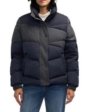 Scotch & Soda Skyla Boxy Denim Puffer Jacket - Black