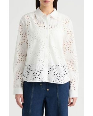 NVLT Eyelet Shirt - White