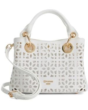 Dune Diddydelaser Faux Leather Top Handle Bag - White