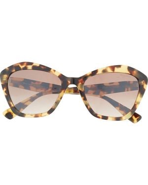 Miu Miu Logo 55Mm Tinted Irregular Sunglasses - Brown