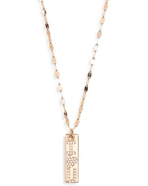 Lana Jewelry 'I Heart U' 14K Diamond Tag Pendant Necklace - Multicolor