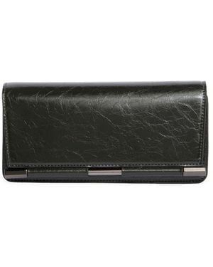 BCBGMAXAZRIA Bar Hardware Metallic Clutch - Gray