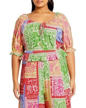 City Chic Top - Green