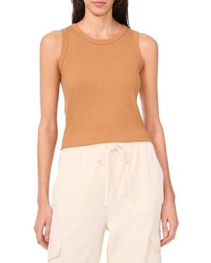 Halogen® Fitted Ribbed Tank Top - White