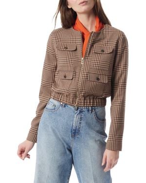 DO by Dee Ocleppo Lena Check Zip-Up Jacket - Brown