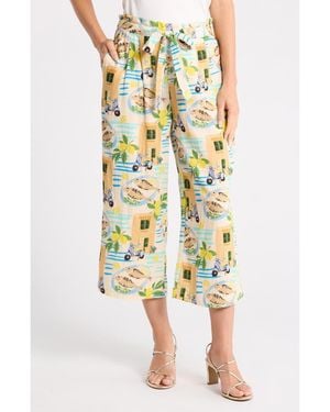 DR2 by Daniel Rainn Print Wide Leg Pants - Yellow