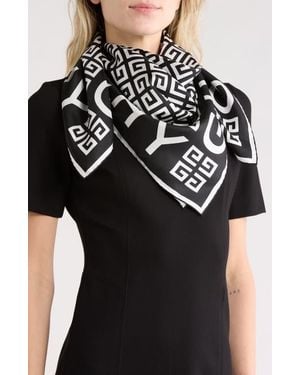 Givenchy 4G Small Silk Square Scarf - Black