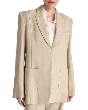 Twp Morgans Oversize Linen Blazer - Natural