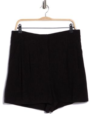 ASOS Tailored Linen Pleated Shorts - Black