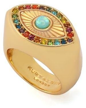 Kurt Geiger Evil Eye Cocktail Ring - Metallic