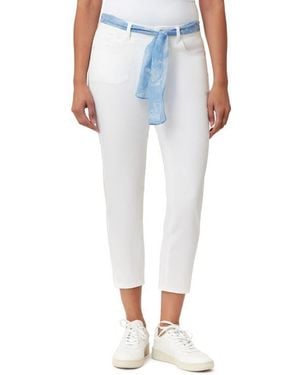 Kensie Belted Skinny Crop Jeans - Blue