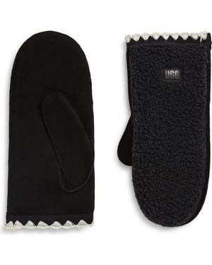 UGG Uggfluff Scalloped Mittens - Black
