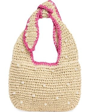 ALESSIA BIANCHI Faux Pearl Shoulder Bag - Metallic