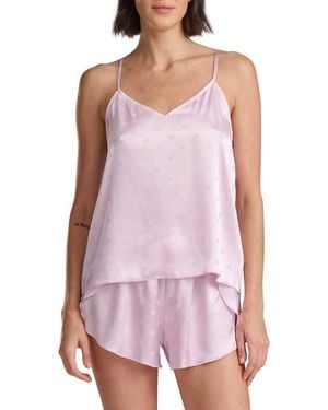 Splendid Satin Cami Short Pajamas - Purple