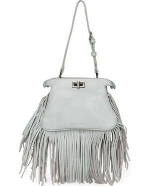 Walter Baker Mini Bailey Fringe Satchel - Gray