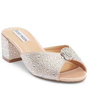 Steve Madden Melodee Crystal Embellished Slide Sandal - Pink