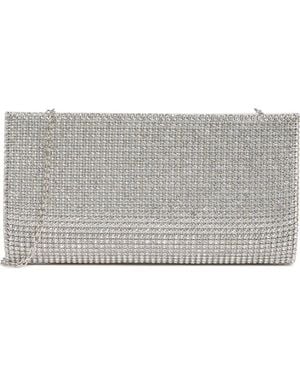 Jessica Mcclintock Elaine Oversize Rhinestone Embellished Clutch - Gray