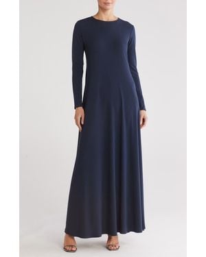 Go Couture Long Sleeve Maxi Dress - Blue