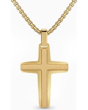 EDFORCE Inlay Cross Necklace - Metallic