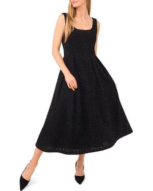 Ted Baker Sequin Grid Midi Dress - Black