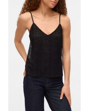Vero Moda Maya V-Neck Singlet Top - Black