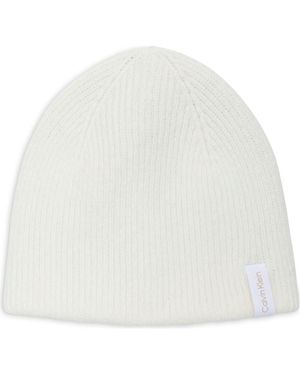 Calvin Klein Reversible Color Pop Beanie - White