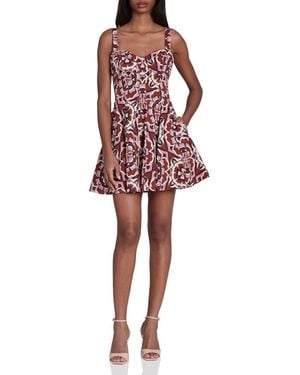 Avec Les Filles Corset Sweetheart Minidress - Red