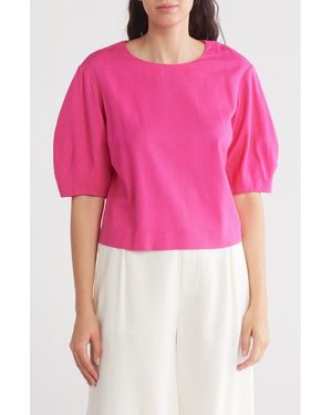 Gemma  Jane Balloon Sleeve Top - Pink