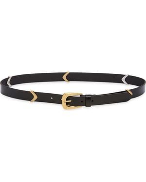 AllSaints Arrow Ornament Leather Belt - Black