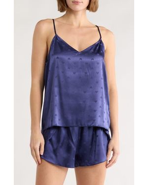Splendid Satin Cami Short Pajamas - Blue