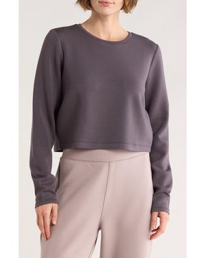Spanx Long Sleeve Knit T-Shirt - Purple