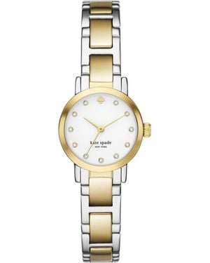 Kate Spade Gramercy Three-hand Two-tone Watch 25mm - Metallic