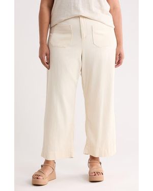 Sanctuary Soft Marine Wide Leg Crop Pants - Natural
