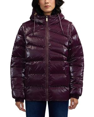 Scotch & Soda Schyler Boxy Water Repellent Puffer Jacket - Purple