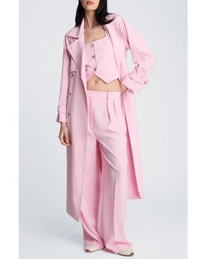 Kenneth Cole Belted Trench Coat - Pink