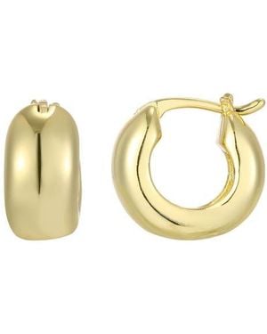 Adornia 14K Plated Chubby Hoop Earrings - Metallic