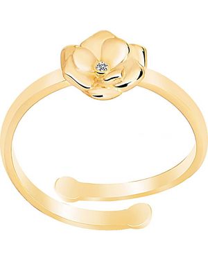 Gabi Rielle Rosebud Cz Adjustable Ring - Metallic