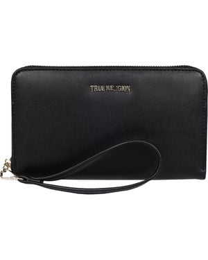 TRUE RELIGION East/West Logo Wristlet - Black
