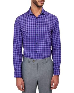 W.r.k. Shadow Check Stretch Performance Dress Shirt - Blue