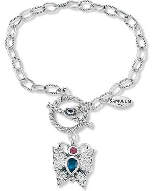 Samuel B. Sterling Butterfly Charm Bracelet - Metallic