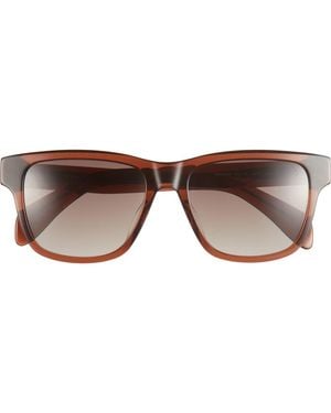 Rag & Bone 54Mm Rectangular Sunglasses - Brown